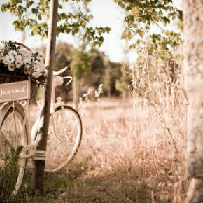 Decoración de boda con bicis vintage